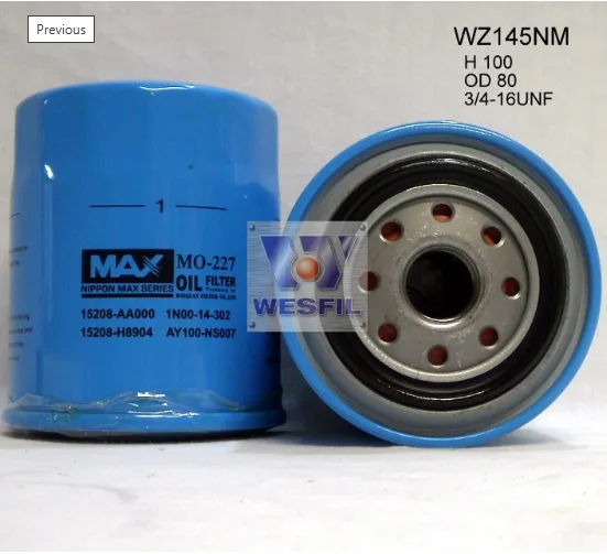 WZ145NM (MO227) NIPPON MAX OIL FILTER