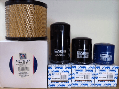 HOLDEN JACKAROO 3.0L TURBO DIESEL 4JX1 AIR OIL FUEL FILTER KIT