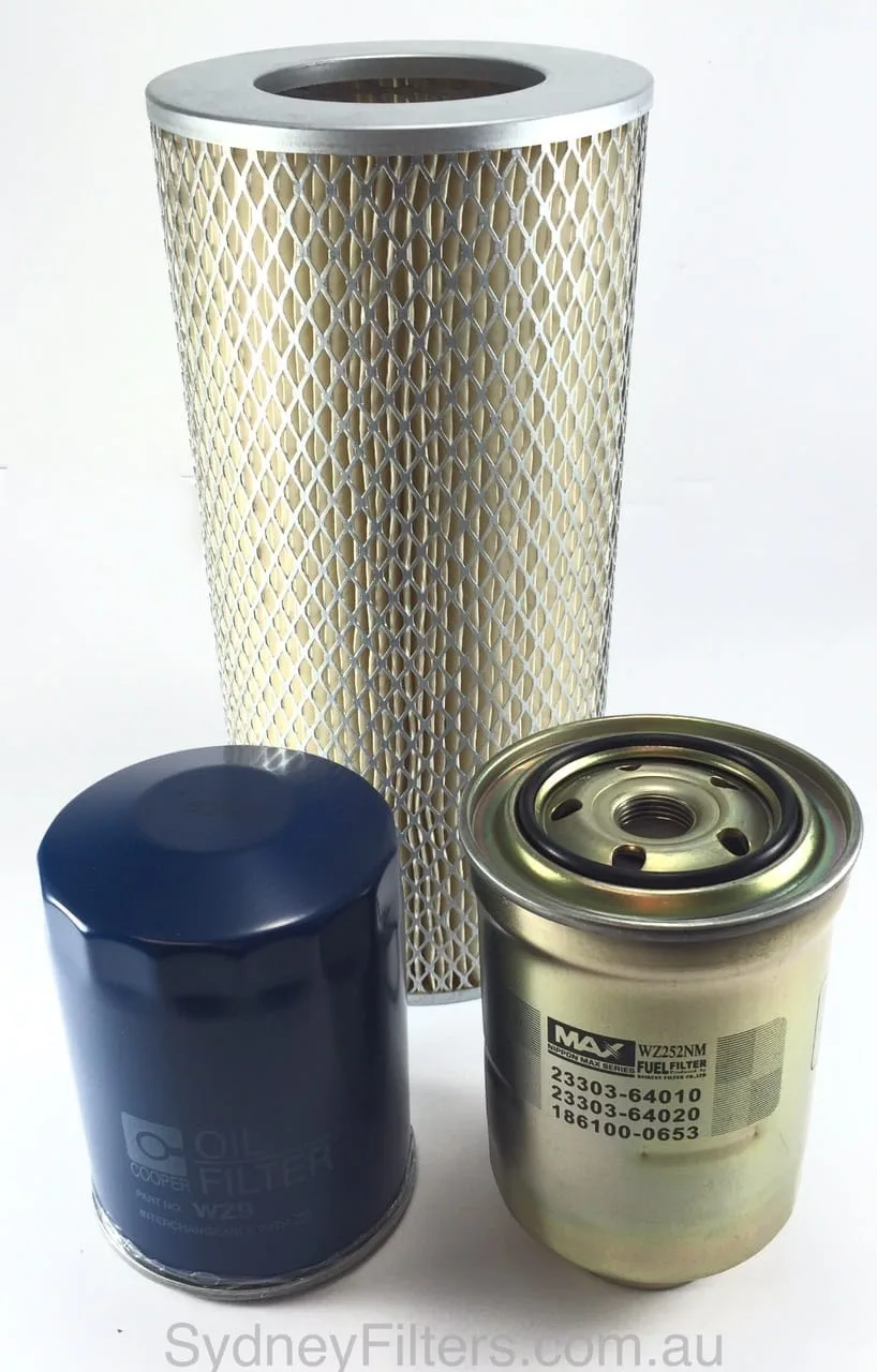 KIT125 AIR OIL FUEL FILTER SYDNEY FILTERS TOYOTA HIACE TURBO DIESEL