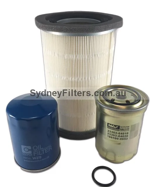 FILTER KIT - MAZDA B2500 2.5L TURBO DIESEL [with ROUND air filter]