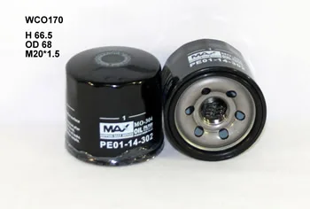 MAZDA OIL FILTER 57002 (MO304, PE0114302, PE01-14-302, WCO170NM ) NIPPON MAX