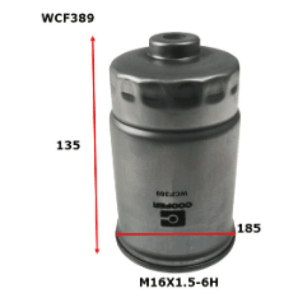 WCF389 HYUNDAI TUCSON 2L TURBO DIESEL FUEL FILTER 05/15-02/21 SOUTH KOREAN MADE