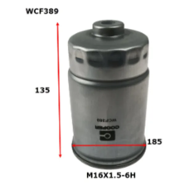 WCF389 HYUNDAI TUCSON 2L TURBO DIESEL FUEL FILTER 05/15-02/21 SOUTH KOREAN MADE