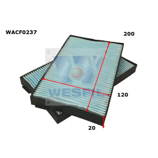 LDV G10 CABIN FILTERS [2-piece set] [WACF0237, interchangeable with RCA336P]
