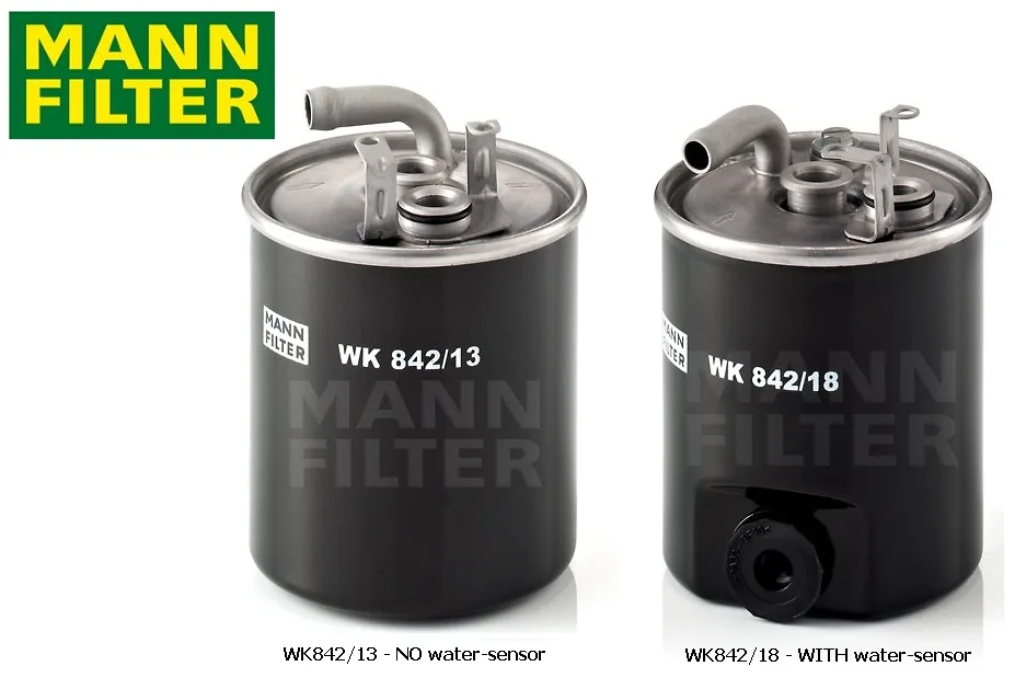 wk842/13 and wk842/18 comparison. NOTE: Water sensor connection
