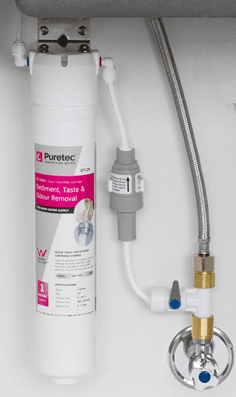 WATER FILTER SYSTEM | QT12 Under-Sink System + TAP | 1 micron, Flow-Rate: 0-5 Litres/min